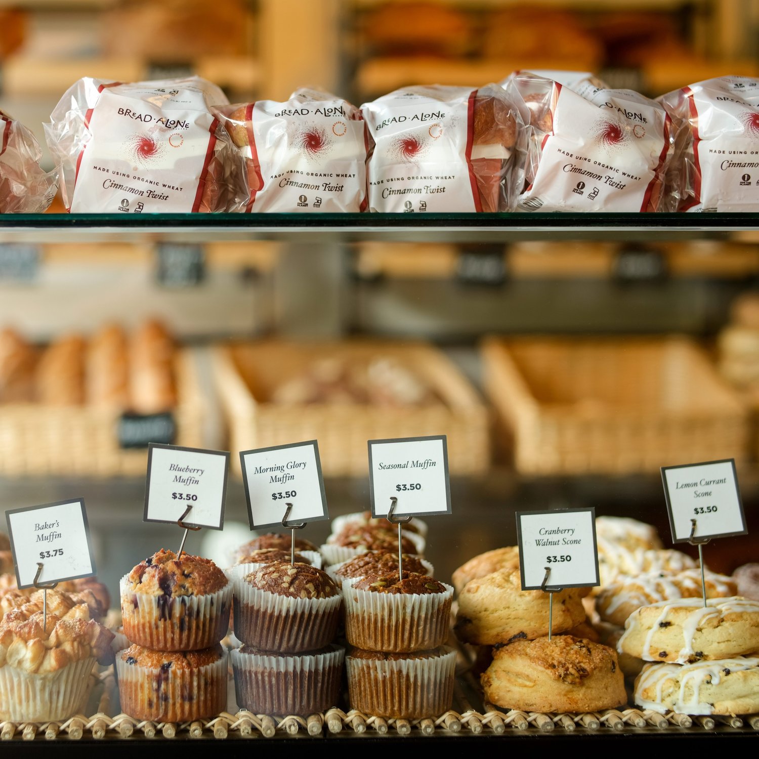 Selection of baked goods offered at Bread Alone.